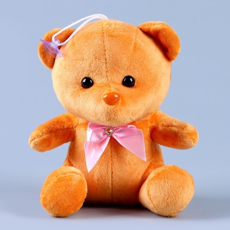 Soft toy "Bear" with a bow, 20 cm, brown color-3