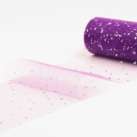 Fatin with sparkles, 15 cm, 11 ± 1 g/sq.m, 23 ± 1 m, purple color No. 27-1