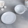 Tea steam porcelain “Rubin”, 220 ml, cup D = 10.2 cm, saucer d = 14 cm