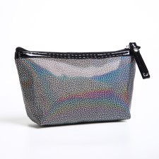 Cosmetic bag with lightning, black color