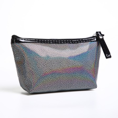 Cosmetic bag with lightning, black color