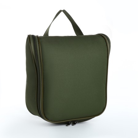 Cosmeticis-mester with zipper, Khaki color