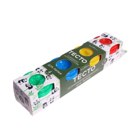 Plant -based plasticine set 4 colors, 80 g, happycolor, mix-9