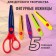 Baby scissors 16.5 cm "Treasure Island", curly, 5 interchangeable blades