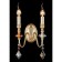 Bra Crystal Lux, Mercedes 0951/402, E14, 2x60 W, 29x20 cm, gold color