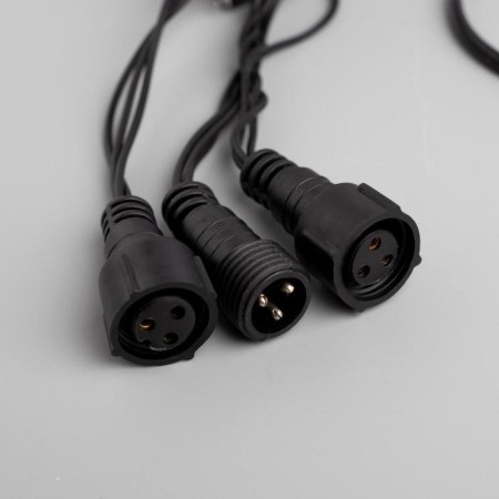 Garland "thread" 10 m, IP44, UMS, dark thread, 100 LED, glow of multi, 220 V-4
