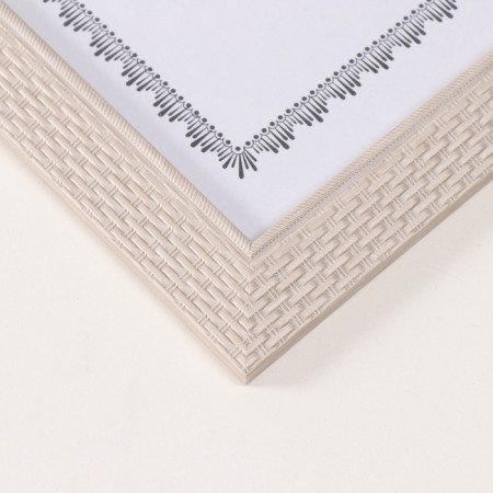 Photo frame Plastic format A4 "Basket weaving" white 24.4x33.1 cm-1