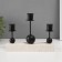Gypsum candlestick, metal for 3 candles "three balls" d = 2.5 cm 5.5x20.4x15 cm