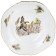 Round bernadotte salad, decor "Hunting Stories", 16 cm, color mix