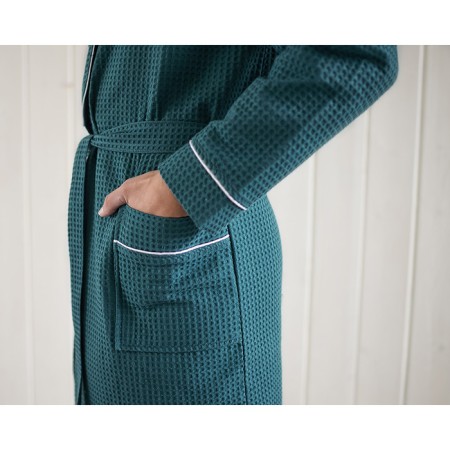 Male dressing gown, shalka+kant, size 50, emerald color, waffle-3