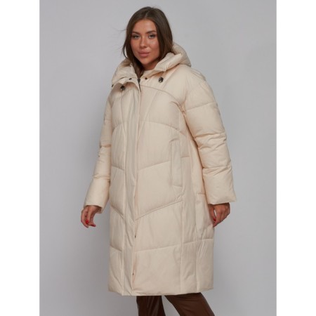Coat insulated winter female, size 44, color light-beige-10