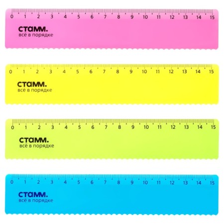 Line 15 cm Istanm, with a wavy edge, transparent, neon colors, mix, euro suspension