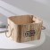 The storage box Home, 24.5 × 24.5 × 15 cm, brown color
