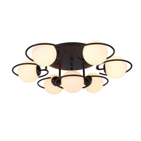 Ceiling EVOLUCE lamp. SL418.402.07. Galio. 7x60 watts, E27, 93x93x30 cm, black color