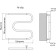 Water towel Terminus Aisi 32x2, Economy, M-shaped, 500x700 mm, chrome