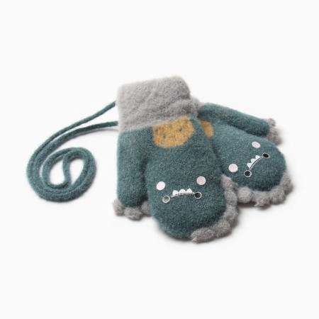 Baby mittens for claim. Minaku minaku dinosaur 13 cm green