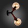 Wall lamp EVOLUCE. Sle109401-01. Raquel. 2x60 watts, E27, 13x41 cm, black color, dark tree