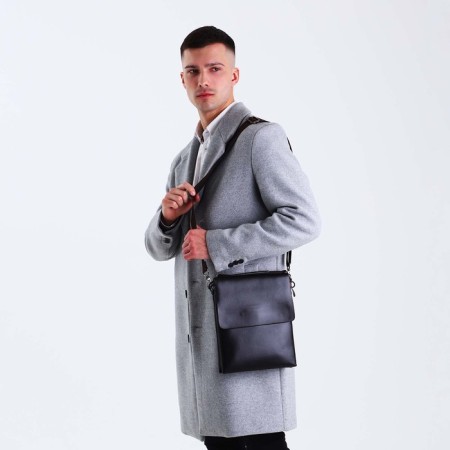 Male bag, brown color-4