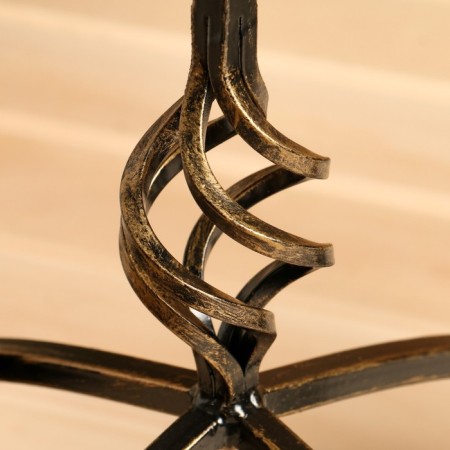 Kaminnaya set KN-6-2 forged, color of bronze, 4 objects: poker, forceps, scoop, panicle-1