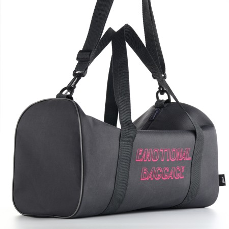 Female sports bag, textura, small size, gray color-5