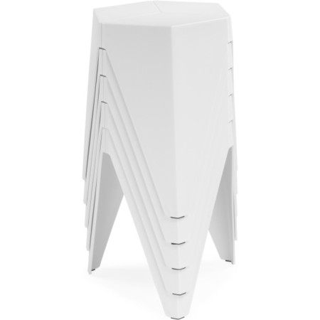 Stool Korner plastic, white 36x42x46 cm-5