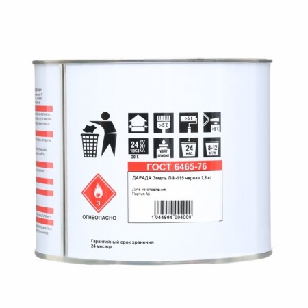 Enamel (Darada) PF-115 (GOST) Black 1.8 kg-5