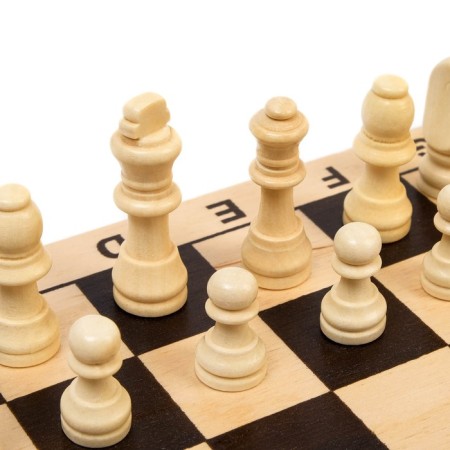 Wooden chess 29 x 29 cm, king H-5.5 cm, pawn H-3 cm-4