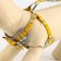 AMUNICE COMMUNICAL with a soft harness, 120 x 1 cm, Osh 28-54 cm, OG 36-60 cm, gray-yellow cage