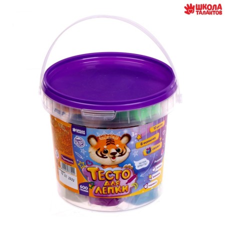 Modeling dough. Large game set: 12 colors-1