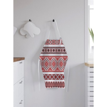 Apron kitchen with a photo print "Folk identity", adjustable, size OS-1