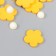 Decor for creativity tree "Flower and core" d-2 cm, set 10+10 pcs yellow