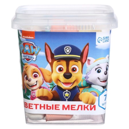 Set of colored crayons puppy patrol, 7 flowers mix-6