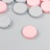 Beads for creativity wood "flat circle" set of 20 pcs pink, gray 0.4x1.5x1.5 cm