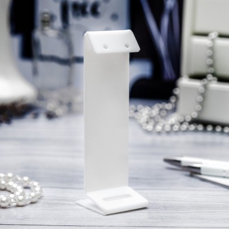 Supply for earrings, ring, 4 × 4 × 13 cm, outpostlo 2 mm, white color, in a protective film-1