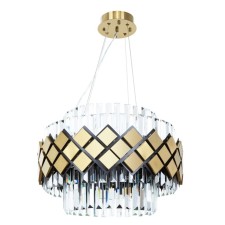 Suspended chandelier Arte Lamp Amelia A1039SP-10BK, E14, 10x40 W, 51x51x35 cm, black, golden