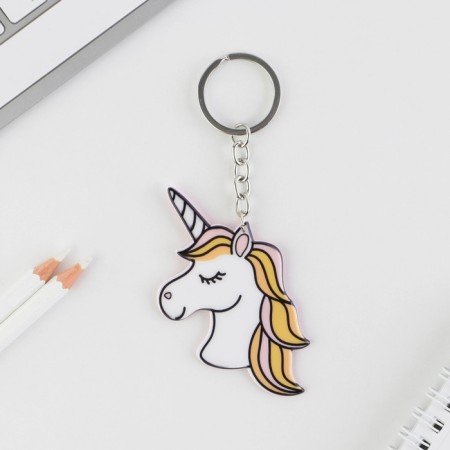 Key keychain "Cute Unicorn", metal-2