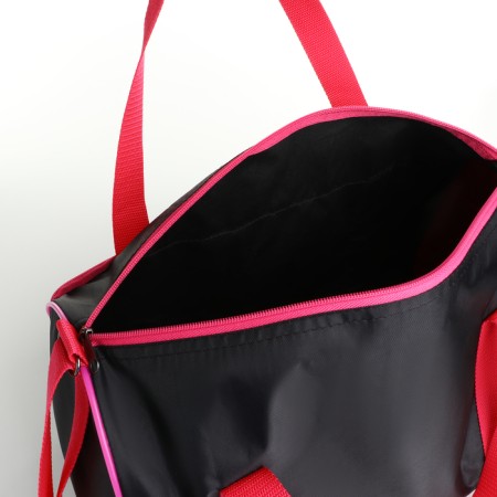 Sports bag with lightning, external pocket, long belt, black color-2