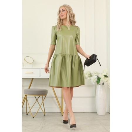 Women's dress, size 46, green color-8