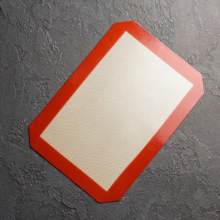 Reinforced rug of delyan, silicone, 30 × 20 cm, beige color-1