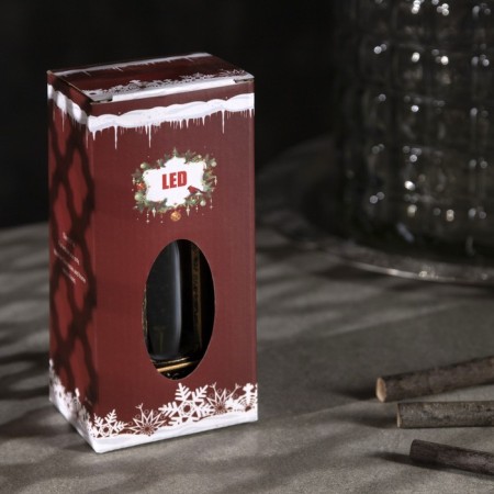 LED figure "Christmas tree in the rotunda" 6.3 × 14 × 6.3 cm, plastic, sparkles, batteries AG13x3, glow warm white-4