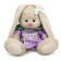 Soft toy "Bunny Mi", in a checkered coat with a hood, 15 cm