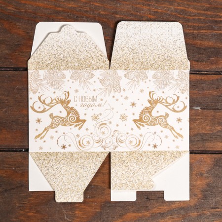 Folding box "Snow Deer" 10 x 10 x 10 cm-3