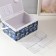 Casket for needlework "Field flowers on blue" 19x26x14.5 cm