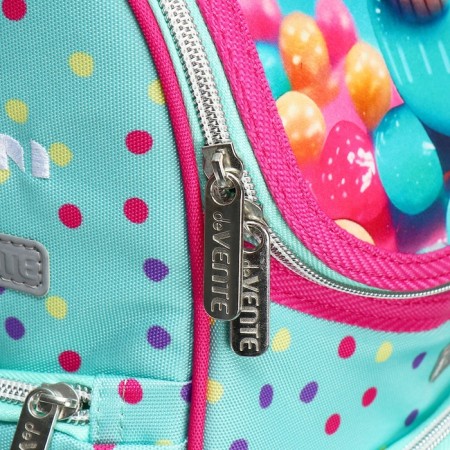 Ранец Cтандарт 35х26х20 deVENTE Mini 14L, Candy Cat , для девочек, бирюзовый/розовый-9
