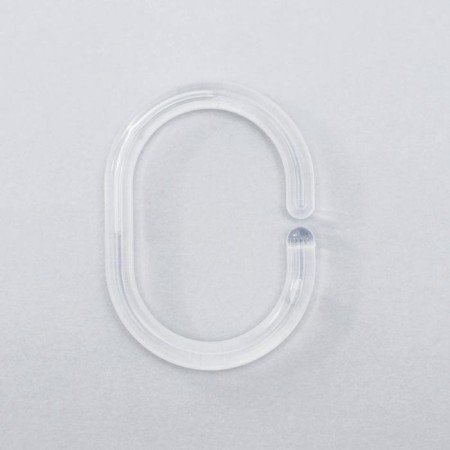 A set of rings for curtains in the bathroom, plastic, 12 pcs, the color is transparent-1