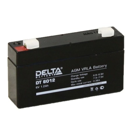 Delta Battery 1.2 ah 6 volts DT 6012