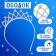Carnival set "Stylish Princess": rim, blue dress, height 104-110 cm