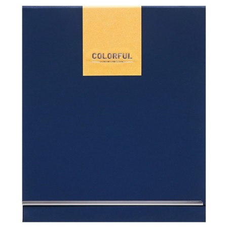 Organizer on the rings of A6+, 80 sheets, leatherette, with a stream, a line, with a handle, in a gift box, blue-12