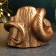 Kashpo "Snake on the stump" aged bronze, 10x10cm