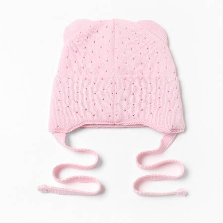Children's hat minku, rr 46-48, pale pink color-2